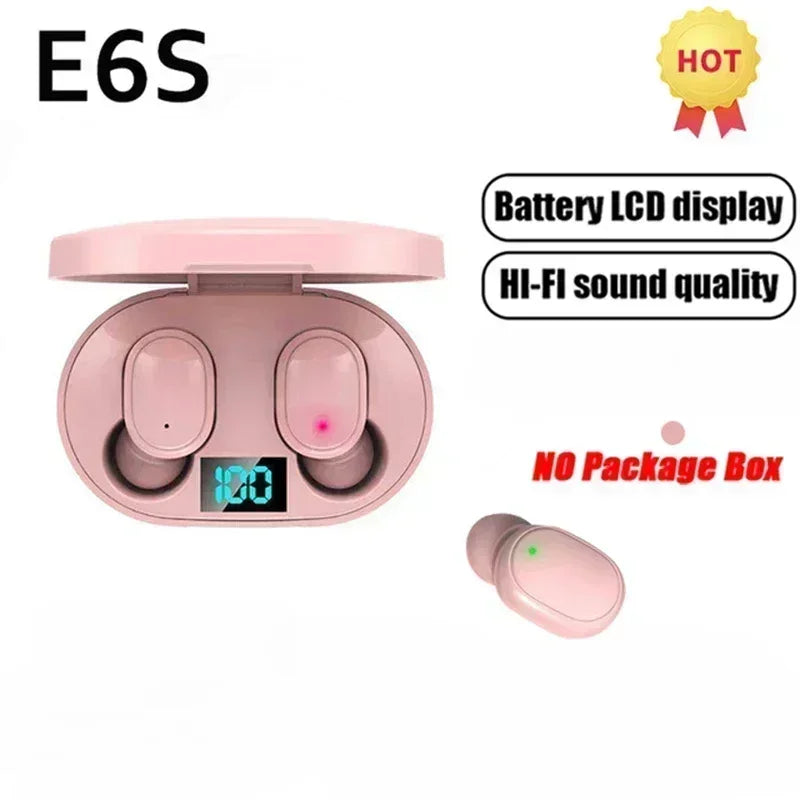 E6S TWS Wireless Earbuds – Bluetooth Noise Cancelling Earphones with Mic & Charging Case