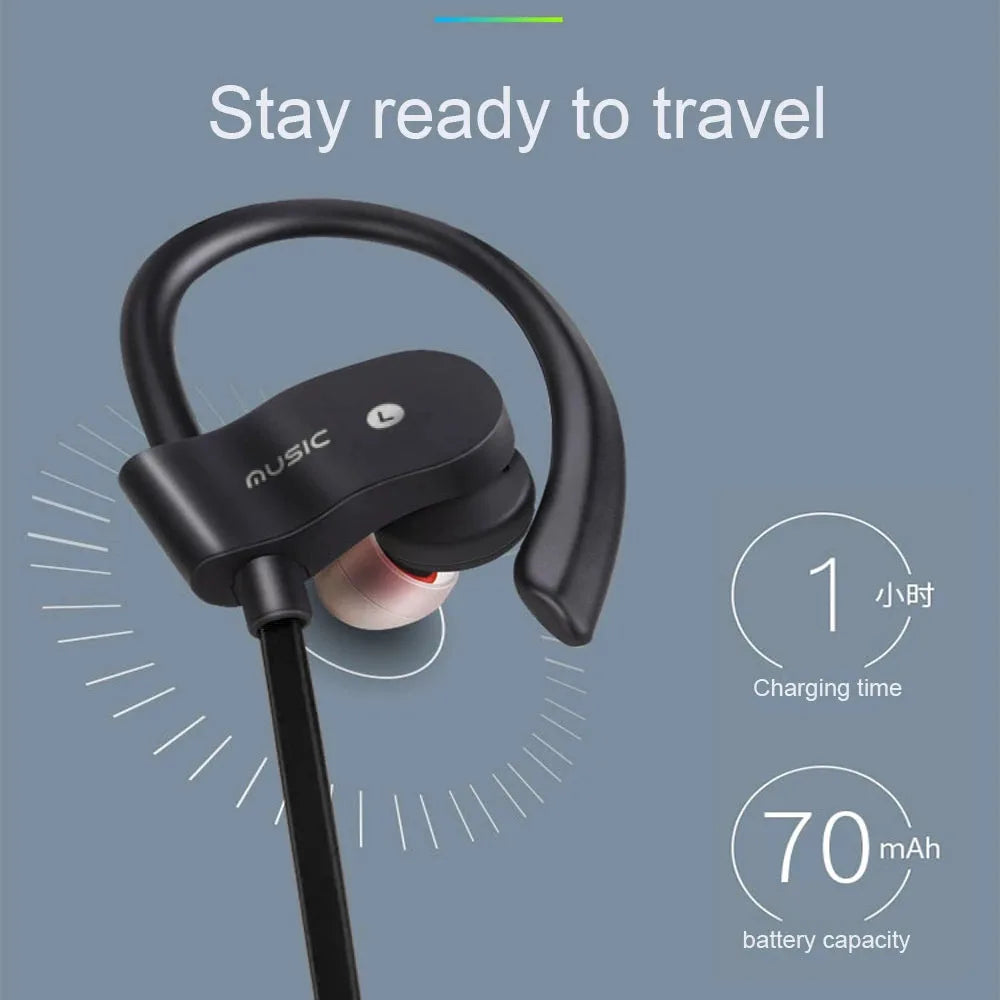 Bluetooth 4.1 Wireless Earphones – Sports & Gaming Headset with Mic, Handsfree Music Headphones for All Smartphones